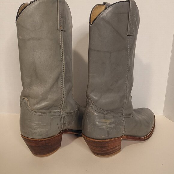1980s ACME DINGO Western 14" Boots Men's 11D Style 5113 Gray Leather *Read - Picture 9 of 15